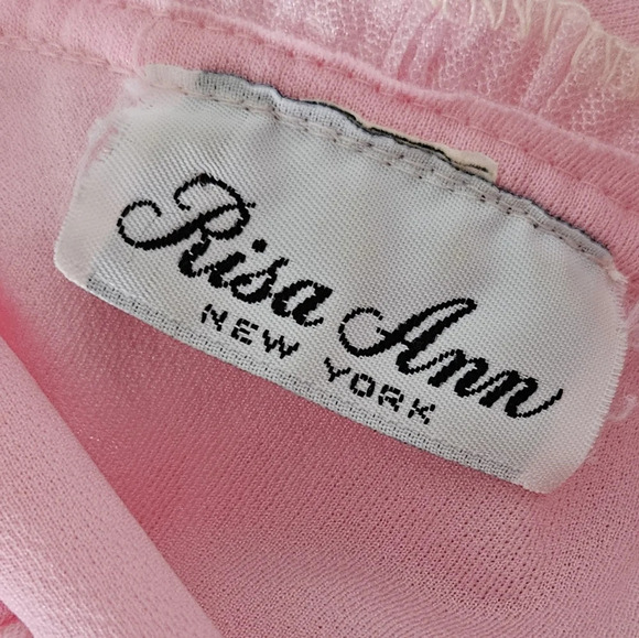 Rare Vintage Risa Ann New York pink lace ruffle Fairy dress size 14 - Picture 11 of 14
